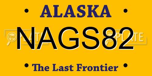 NAGS82 Alaska License Plate
