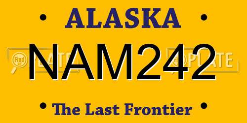 NAM242 Alaska License Plate