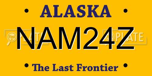 NAM24Z Alaska License Plate
