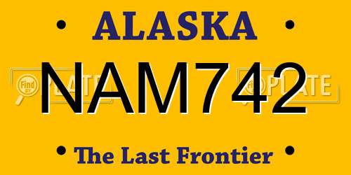 NAM742 Alaska License Plate