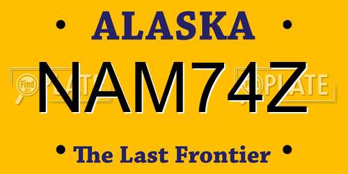 NAM74Z Alaska License Plate