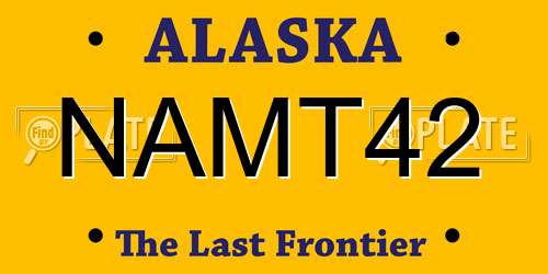 NAMT42 Alaska License Plate