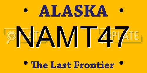 NAMT47 Alaska License Plate