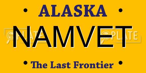 NAMVET Alaska License Plate