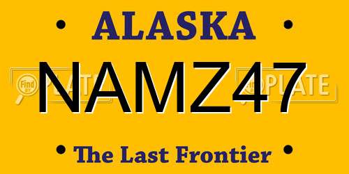 NAMZ47 Alaska License Plate