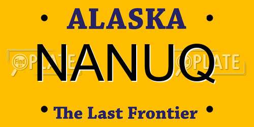 NANUQ Alaska License Plate