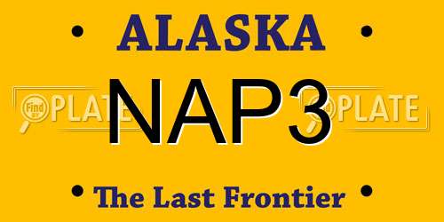 NAP3 Alaska License Plate
