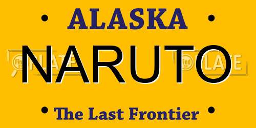NARUTO Alaska License Plate