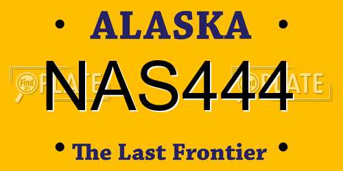 NAS444 Alaska License Plate
