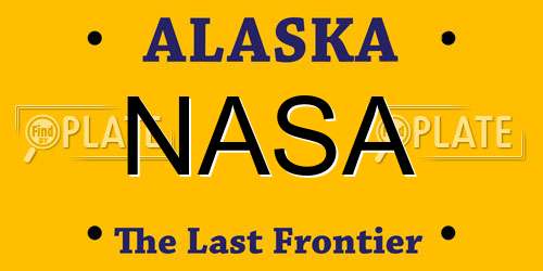 NASA Alaska License Plate