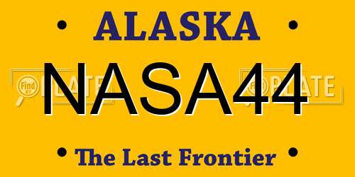 NASA44 Alaska License Plate
