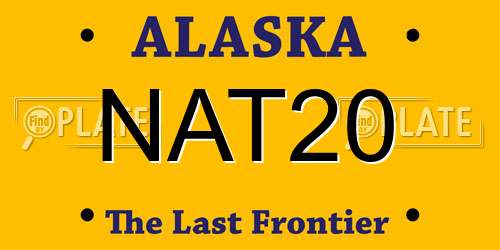 NAT20 Alaska License Plate