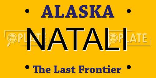 NATALI Alaska License Plate