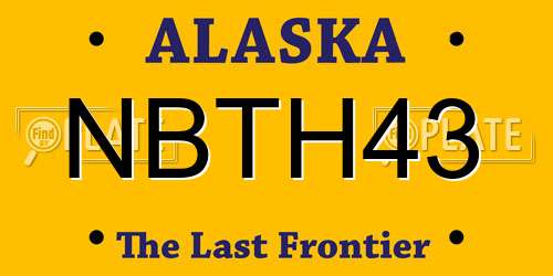 NBTH43 Alaska License Plate