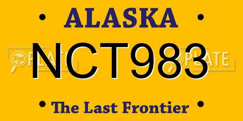 NCT983 Alaska License Plate
