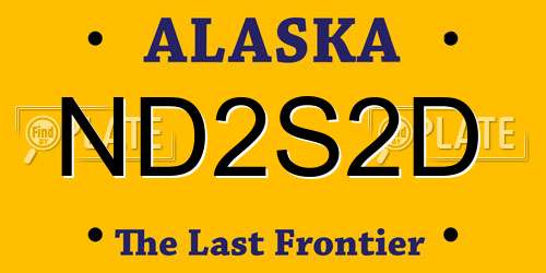ND2S2D Alaska License Plate