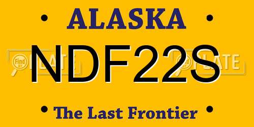 NDF22S Alaska License Plate