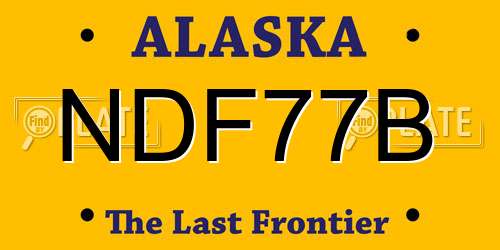 NDF77B Alaska License Plate