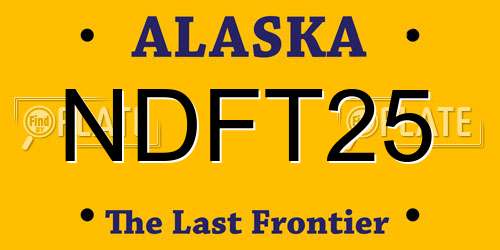 NDFT25 Alaska License Plate