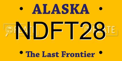 NDFT28 Alaska License Plate
