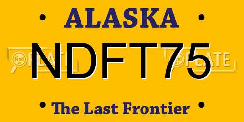 NDFT75 Alaska License Plate