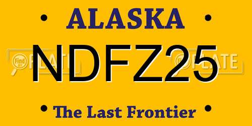 NDFZ25 Alaska License Plate