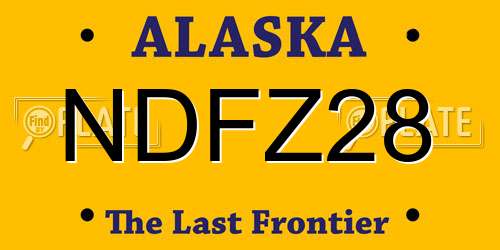 NDFZ28 Alaska License Plate
