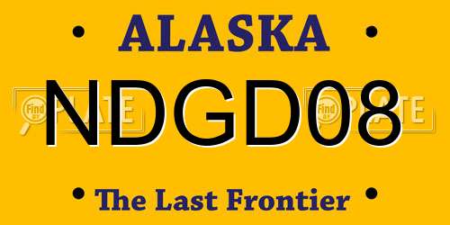 NDGD08 Alaska License Plate