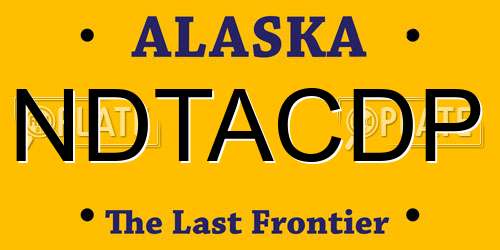 NDTACDP Alaska License Plate