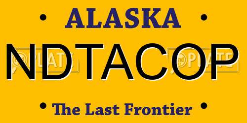 NDTACOP Alaska License Plate