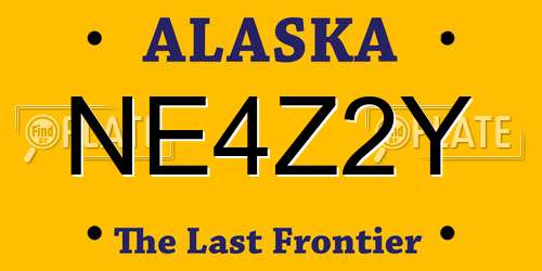 NE4Z2Y Alaska License Plate