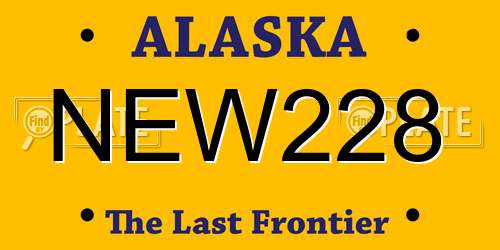 NEW228 Alaska License Plate