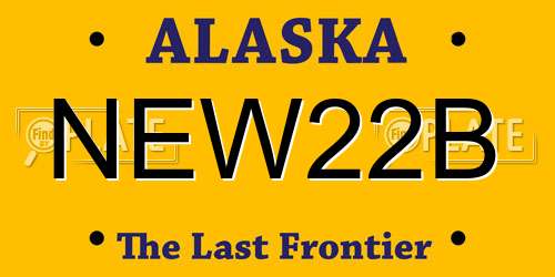 NEW22B Alaska License Plate