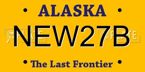 NEW27B Alaska License Plate
