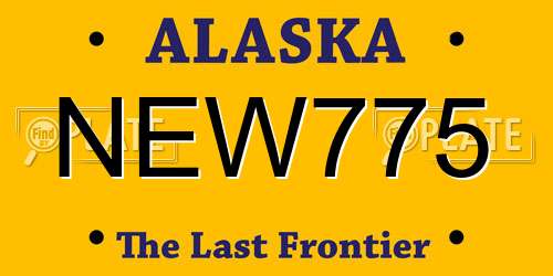 NEW775 Alaska License Plate