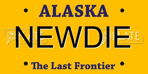 NEWDIE Alaska License Plate