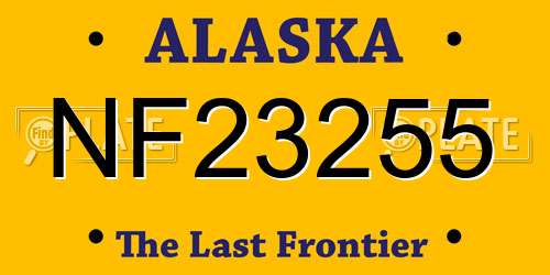 NF23255 Alaska License Plate
