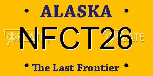 NFCT26 Alaska License Plate