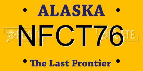 NFCT76 Alaska License Plate