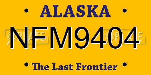 NFM9404 Alaska License Plate