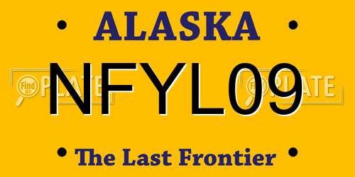 NFYL09 Alaska License Plate