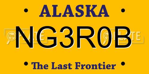NG3R0B Alaska License Plate