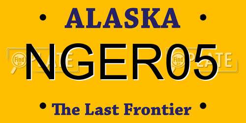 NGER05 Alaska License Plate