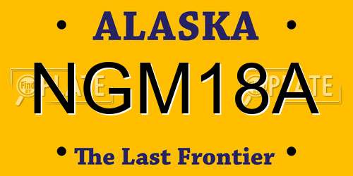 NGM18A Alaska License Plate