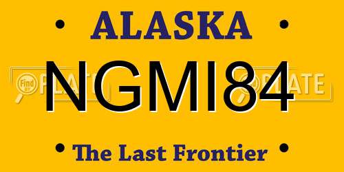 NGMI84 Alaska License Plate