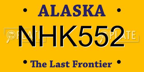 NHK552 Alaska License Plate