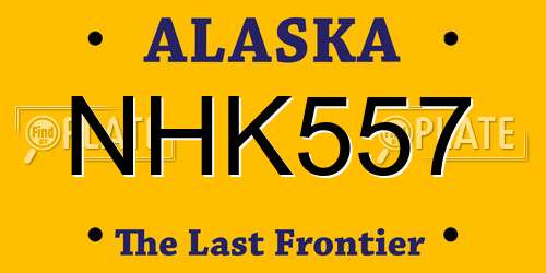 NHK557 Alaska License Plate