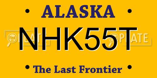 NHK55T Alaska License Plate