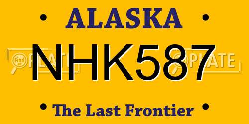 NHK587 Alaska License Plate