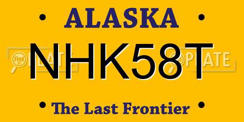 NHK58T Alaska License Plate